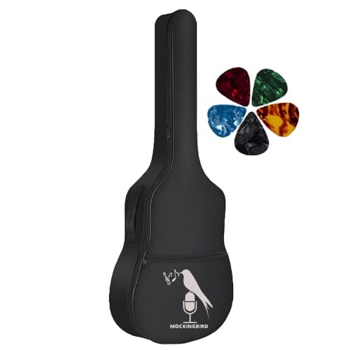 IMAGINEA 42 Inch Guitar Bag for Acoustic Guitar Gig Cover Bag with 5 Picks One Storage Pocket Guitar Case Adjustable Shoulder Strap Zippered Bags for Dust-Proof & Oxford Water-Resistant Soft Bag - Image 1