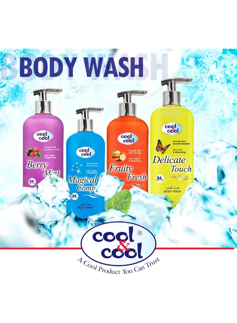 Cool & Cool Fruity Fresh Body Wash With Hand Pump Soft Creamy & 24 Hour Moisturizing Shower Gel 500 ML - Image 4