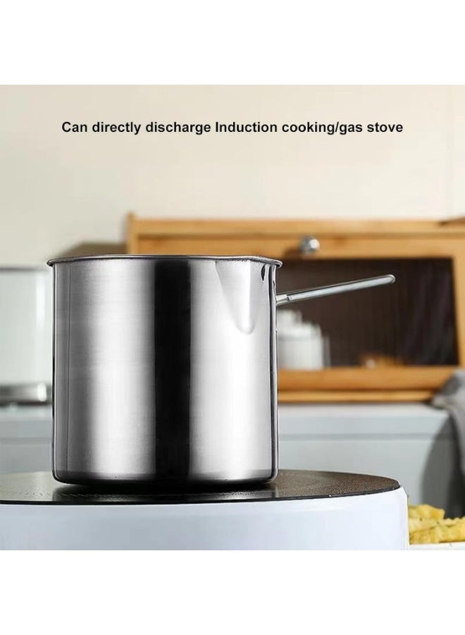 Multi-Purpose Stainless Steel Deep Fry Pot 1200ml with Mesh Basket and Comfortable Heat Resistant Handle, Rust Resistant Oil Draining Cooker for Frying, Boiling and Straining Potatoes, Shrimp, Vegetables and Pasta - Image 5