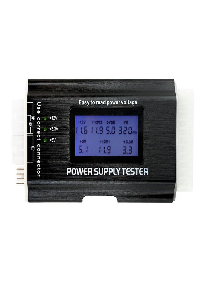 Flylin Computer PC Power Supply Tester, Power Supply Host Inspection Maintenance Tester Tool with LCD Display, 20/24 4/6/8 Pin Power Supply Tester for ATX/ITX/TFX/BTX Power Supplies - Image 1