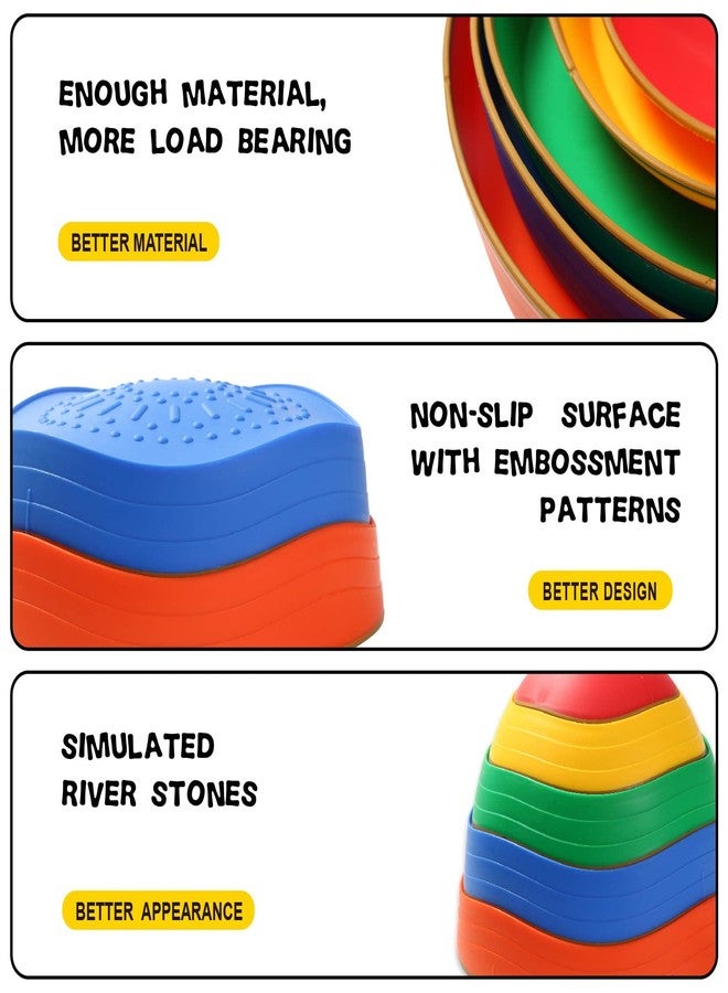 Fanboxk Stepping Stones for Kids,Non-Slip Toddler Sensory Stepping Stones for Promoting Toddler Balance Coordination Skills,Obstacle Courses Sensory Toys Outdoor or Indoor Play for Kids Age 3-8 - Image 5