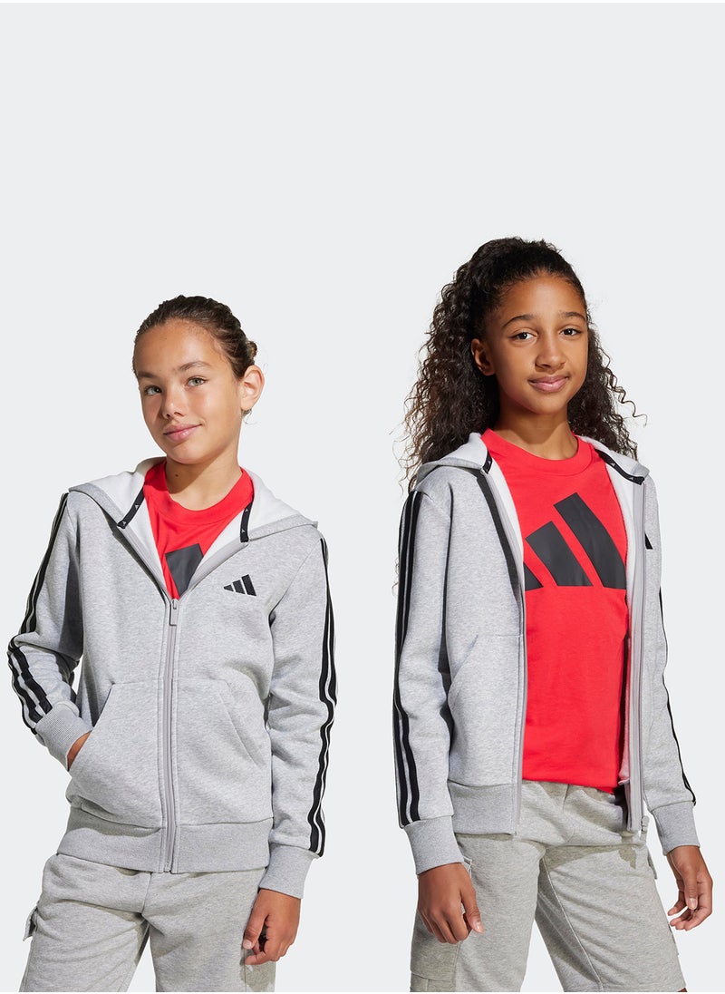 Adidas Youth Essentials Full-Zip Hoodie  - Image 2