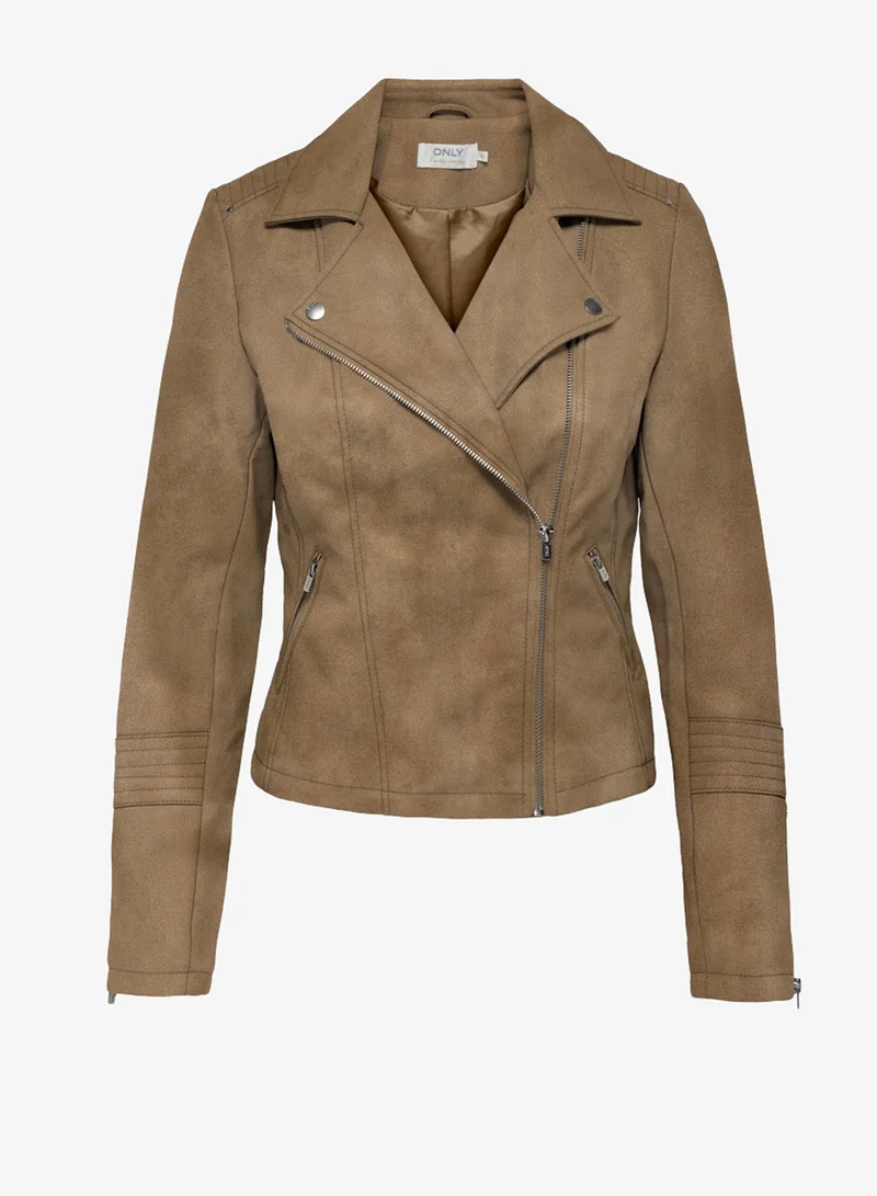 Casual Faux Leather Jacket