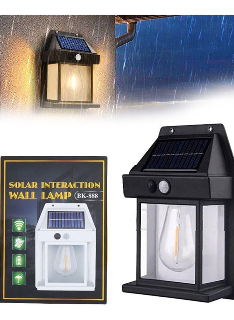 CBK Solar Fence Light , Motion Sensor Outdoor Light, 3 Lighting Modes Dusk To Dawn Solar Porch , Light Waterproof, Outdoor Solar Wall Light  - Image 1