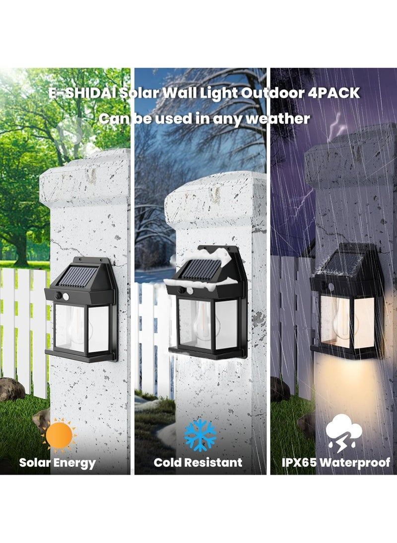 CBK Solar Fence Light , Motion Sensor Outdoor Light, 3 Lighting Modes Dusk To Dawn Solar Porch , Light Waterproof, Outdoor Solar Wall Light  - Image 5