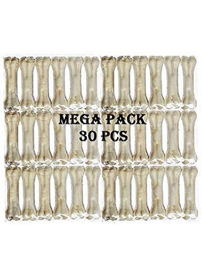 عظمة مضغ كلاب من الجلد الخام تحتوي على الكالسيوم (30 قطعة، 3 بوصات) - Image 1