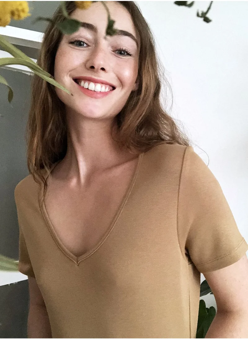 trendyol V-Neck Shift Dress