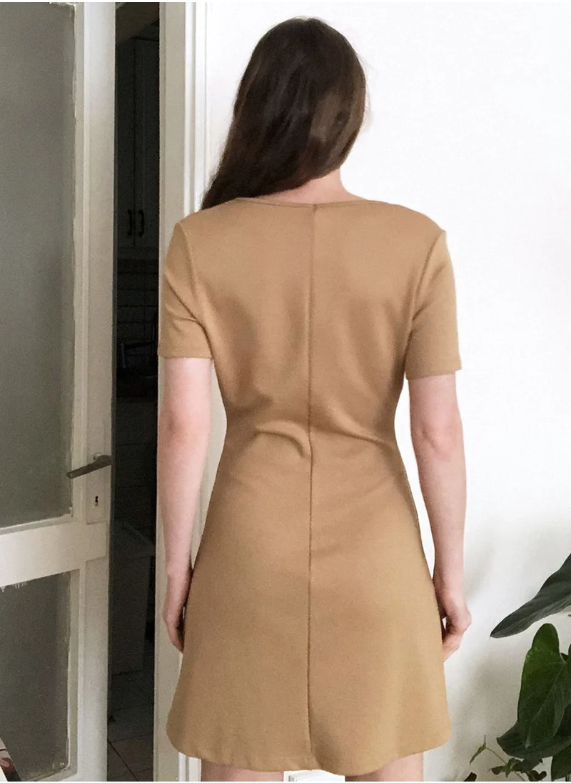 trendyol V-Neck Shift Dress