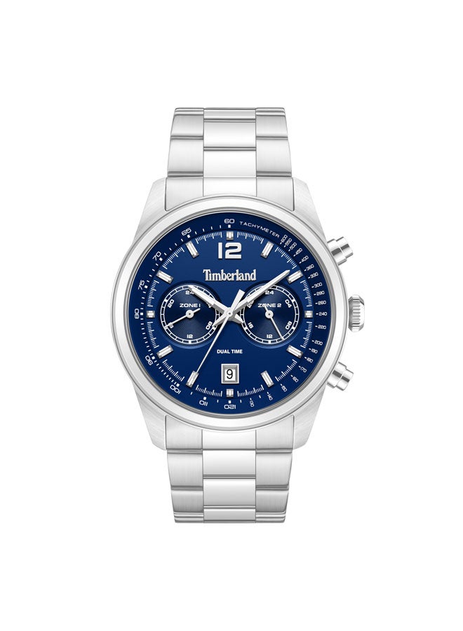 Timberland Men Northbridge Blue Dial Stainless Steel Bracelet Multifunction Watch for Men, 45mm - Image 1