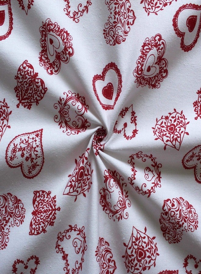 AIRWILL Cotton Printed Pattern 4 Seater Table Cloth Pack of 1 pc (Red) - Image 2