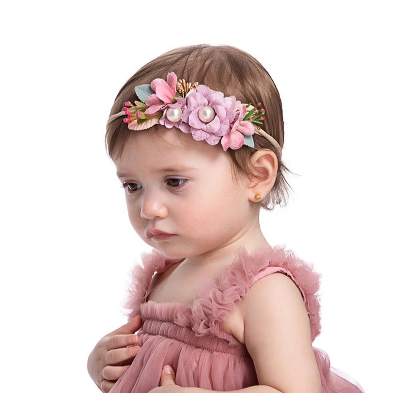 Bow Dream Baby Girls Toddler Tutu Dress Infant Tulle Dress Party Princess Dress with Flower Headband Dusty Rose 0-3 Months - Image 5