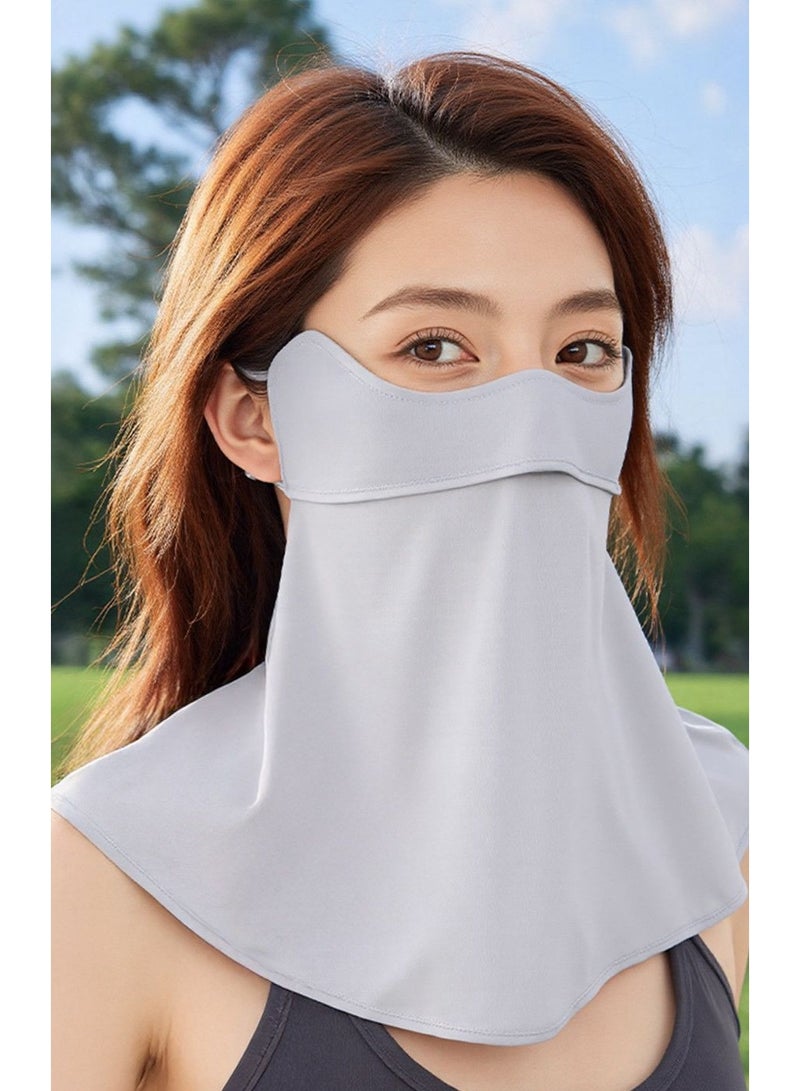 Kiffiyeh Generic Unisex Full Face and Neck Sun Protection Mask UPF 50+ Breathable Ice Silk Cooling Cover - Image 2