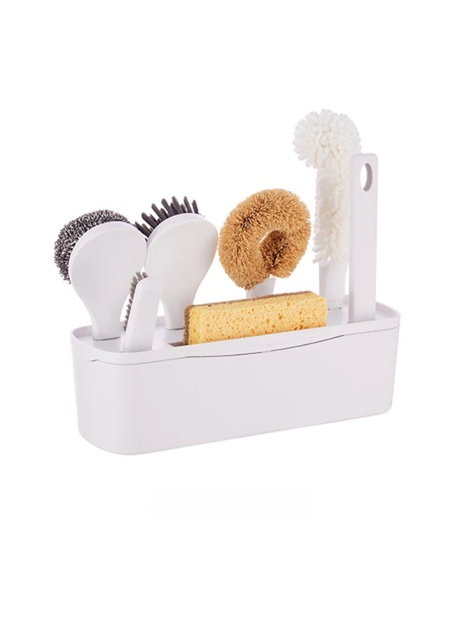 general 7-Piece Kitchen Cleaning Set with Handle Scrub Brushes Steel Wool Scrubbers and Storage Box Multi-Functional Kitchen Cleaning Tools - Image 1