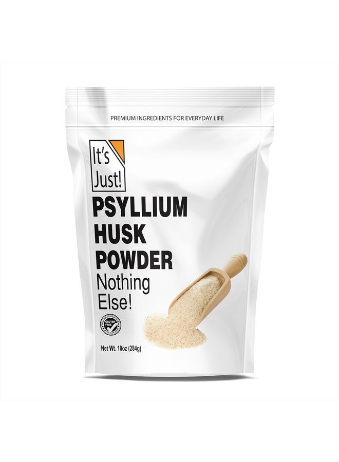It's Just! Psyllium Husk Powder, Easy Mixing Dietary Fiber, Cleanse Your Digestive System, Finely Ground Powder, Ideal for Keto Baking, Non-GMO (Unflavored, 10oz (Pack of 1)) - Image 1