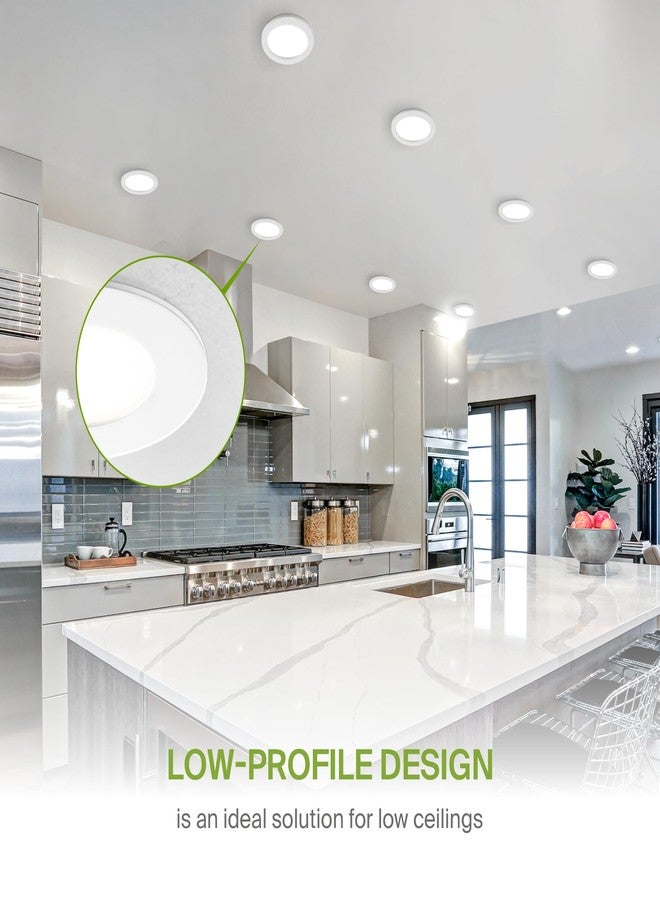 ASD 6 Pack LED Recessed Lighting 6 Inch 12W, 5 CCT 2700K-5000K CRI90+, IC Rated Ultra Thin Dimmable Ceiling Lights with J Box, Canless Wafer Downlight, Round Slim Panel Light, Energy Star ETL, White - Image 4