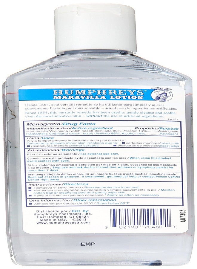 Humphreys Humphrey's Witch Hazel Maravilla Lotion, 8 Ounce - Image 2