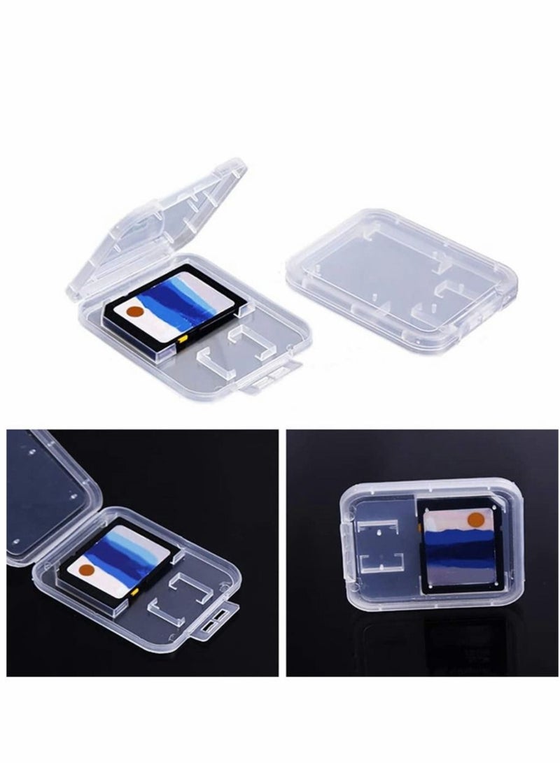 Memory Card Cases, Tf Single Card Small White Box, Big Card Small White Box, Clear Plastic Memory Card Case, for SD Micro SD T-flash Card, 10pcs - Image 1