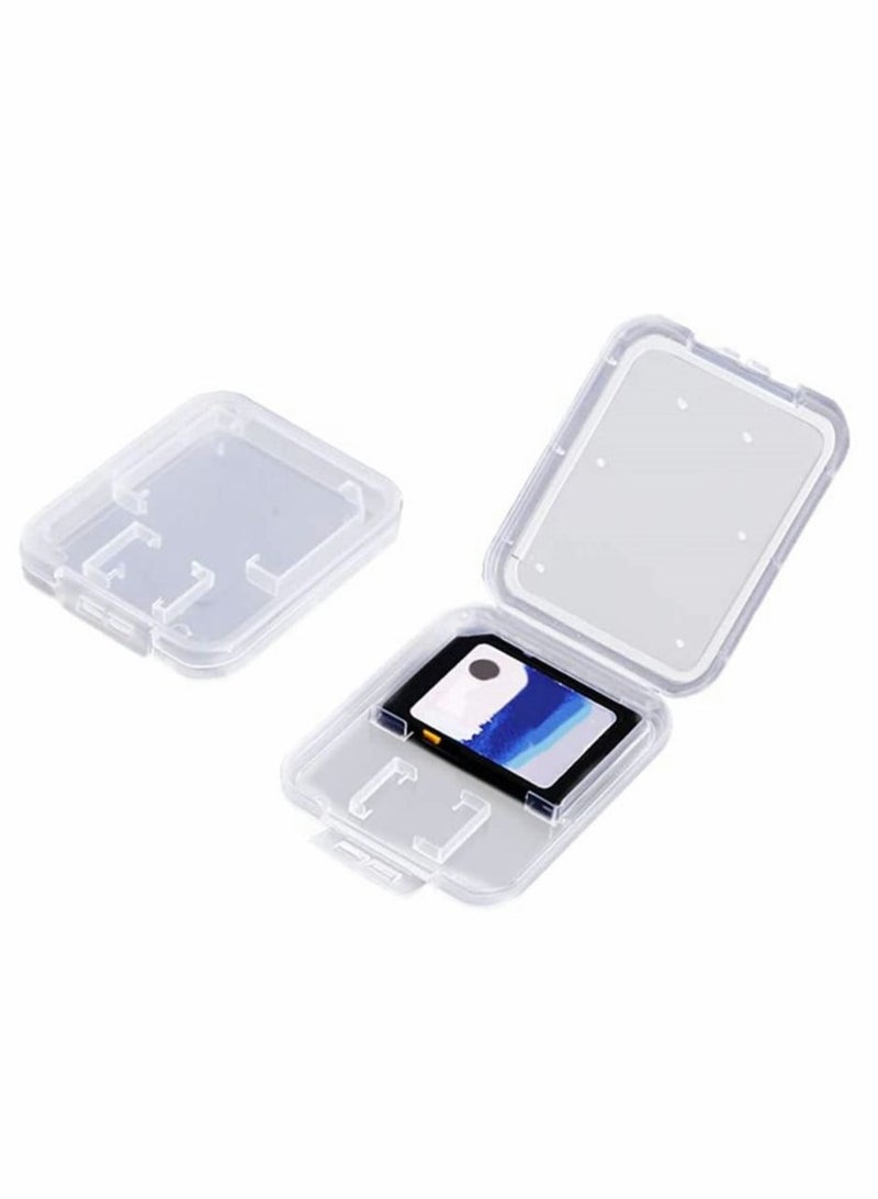 Memory Card Cases, Tf Single Card Small White Box, Big Card Small White Box, Clear Plastic Memory Card Case, for SD Micro SD T-flash Card, 10pcs - Image 2