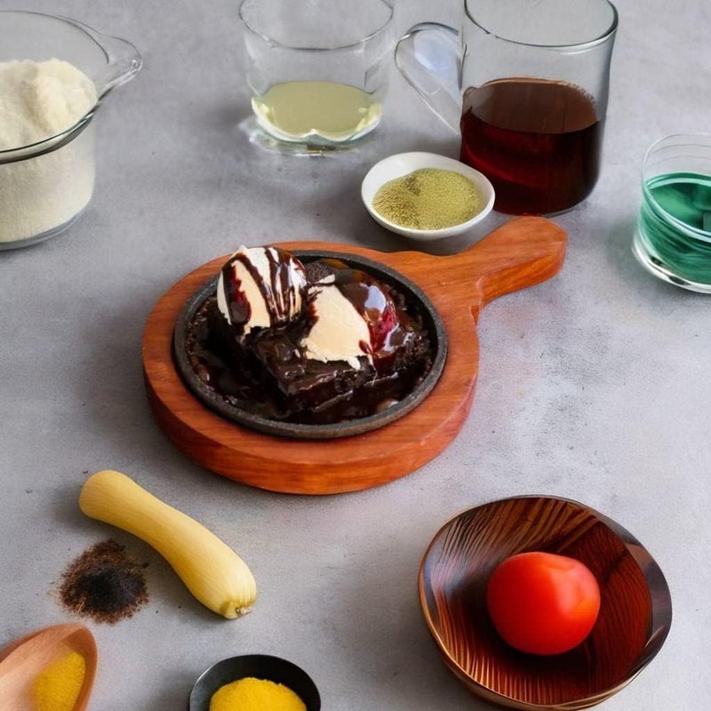 Shri Shri Handicraft Shri Shri Handicraft Premium Sizzler Plate Set Perfect for Sizzling Brownie - Image 3