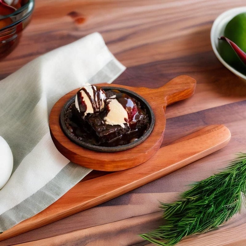 Shri Shri Handicraft Shri Shri Handicraft Premium Sizzler Plate Set Perfect for Sizzling Brownie - Image 4