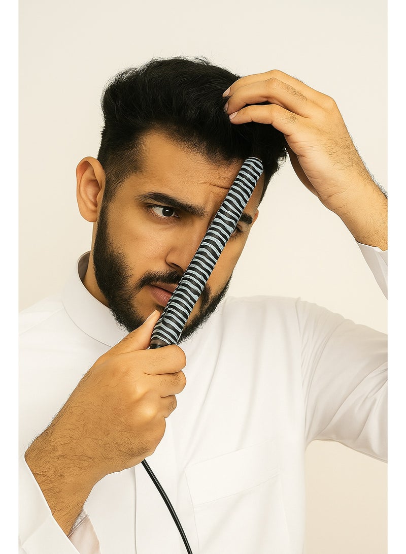 JOSE EBER Zebra Print Hair Straightener & Curler 2-in-1 — Ceramic Floating Plates, Adjustable Heat Settings, Fast Heat-Up to 230°C, Anti-Scald Rounded Design, Dual Voltage Travel Friendly - Image 3