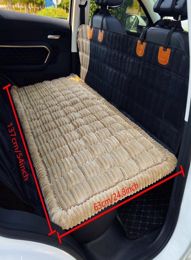 HOMEREFROM Dog Bed for Car, Backseat Pet Bed Mat, Dog Seat Cover for Car Back Seat, Non-Slip Travel Pet Mat, Fit for Backseat Extenders and Seat Covers (LightCoffee, 24.8x54inch) - Image 3