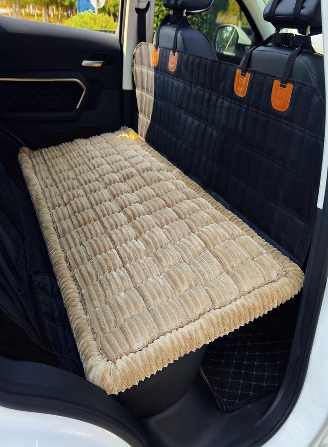 HOMEREFROM Dog Bed for Car, Backseat Pet Bed Mat, Dog Seat Cover for Car Back Seat, Non-Slip Travel Pet Mat, Fit for Backseat Extenders and Seat Covers (LightCoffee, 24.8x54inch) - Image 2