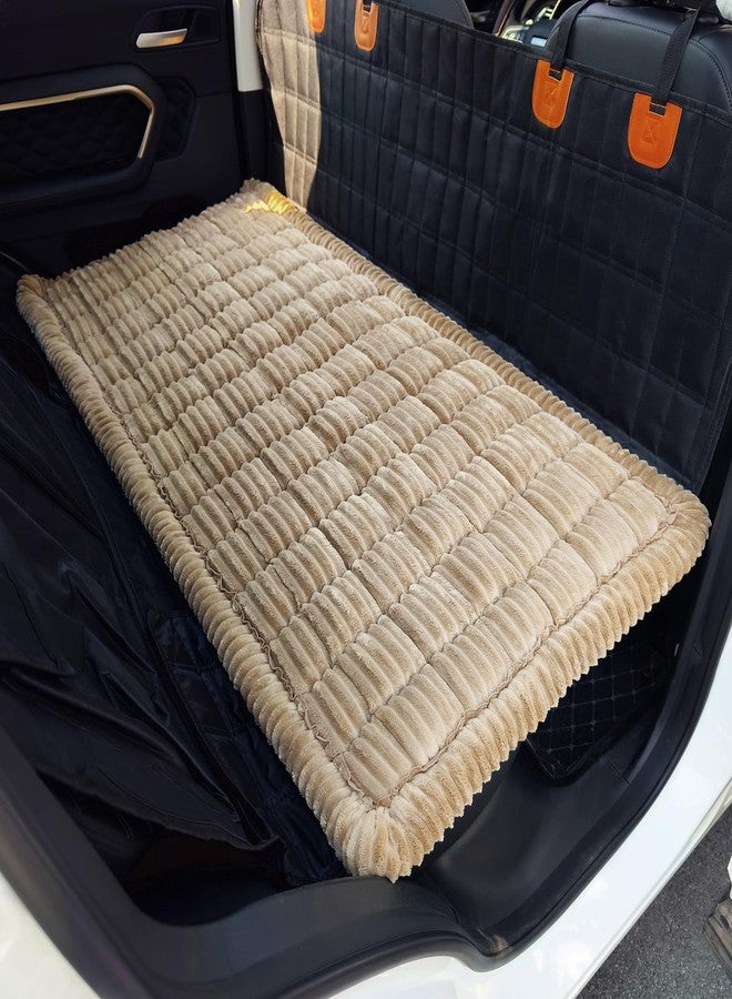 HOMEREFROM Dog Bed for Car, Backseat Pet Bed Mat, Dog Seat Cover for Car Back Seat, Non-Slip Travel Pet Mat, Fit for Backseat Extenders and Seat Covers (LightCoffee, 24.8x54inch) - Image 1