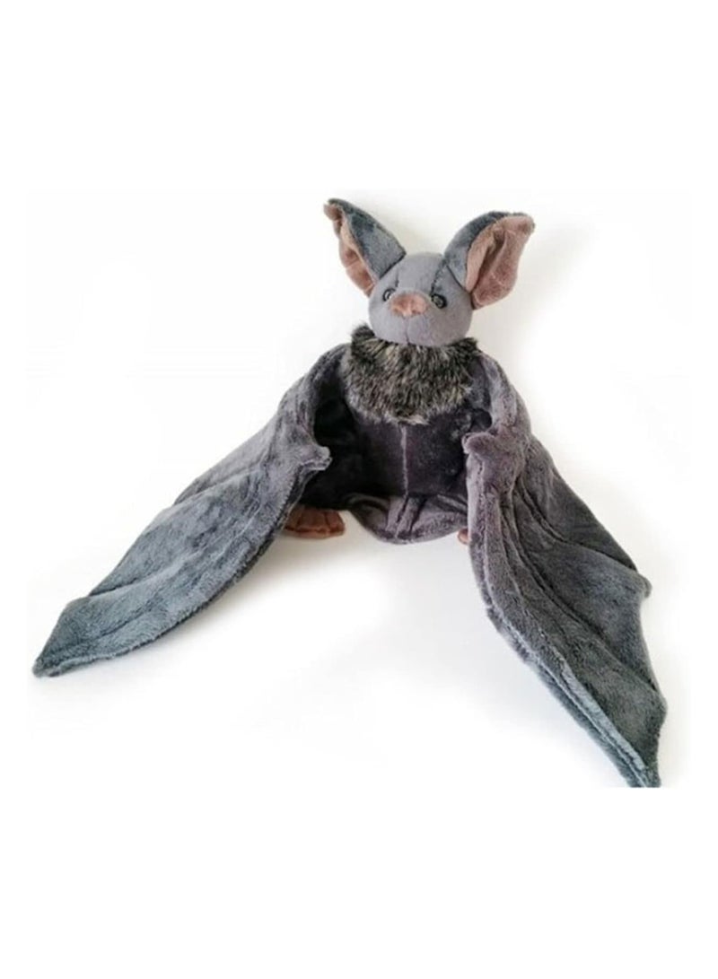 KASTWAVE Bat Plush Toys, 12 inches Stuffed Animals Plush Doll, Creepy Goth Bat Stuffed Animal Lifelike Bats Toys, Grey - Image 1