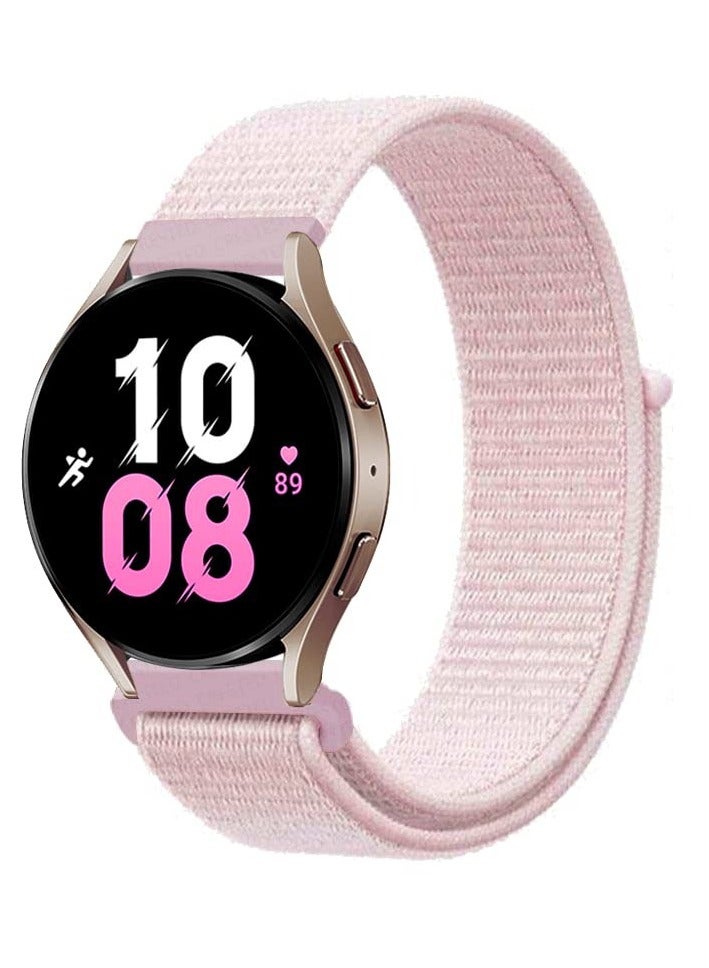 Comfort Canvas Woven Nylon Sport Band for Samsung Galaxy Watch 46mm/Gear S3 Frontier/Huawei Watch GT2/Magic Honor 2/Fossil/22mm Watches (pearl pink)