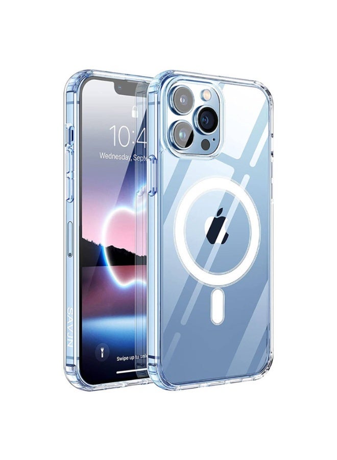 MG Maxguard Bundle Pack MagSafe iPhone 15 Pro Max Clear Case with Screen Protector, Transparent Shockproof Protective Cover, Wireless Charging Compatible, Anti-Yellow Crystal Clear Phone Case with Camera Protection - Image 2