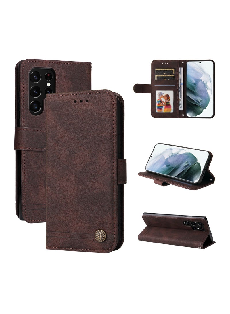 Suteni Crossbody Strap Flip Cover Card Slots Leather Phone Case for Samsung - Image 3