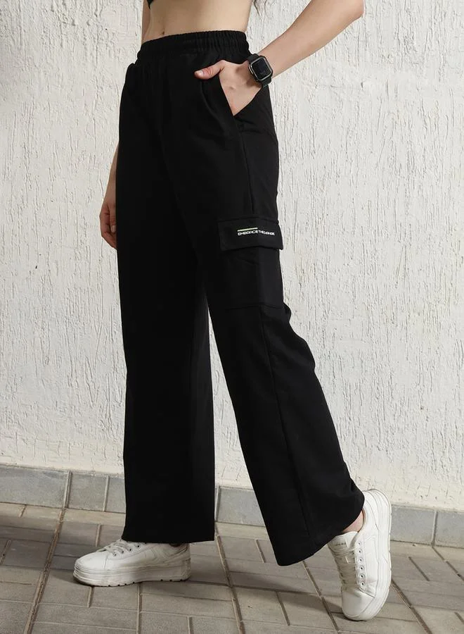 Hubberholme High Rise Straight Leg Cotton Cargo Pants by Styli