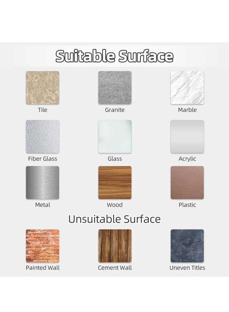 خطافات الكوب suction القوية - حوامل متينة ومتعددة الاستخدامات للحمام والحديقة وأبواب الزجاج والنوافذ والجدران - مثالية للمناشف والتاج والعديد من الأشياء الأخرى - 6 قطع - سهلة التركيب - Image 4