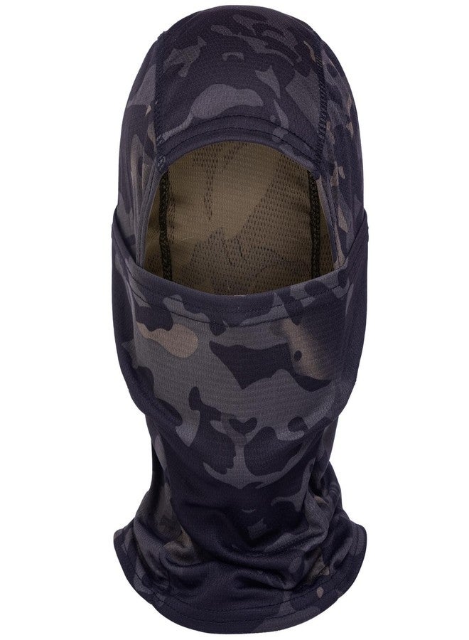 CAMOTER Camo Balaclava Ski Face Mask UV Protector for Man and Women Hunting Fishing Motorcycle Windproof&Military Tactical (Polyester, Camo CP Black) - Image 2
