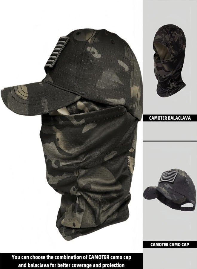 CAMOTER Camo Balaclava Ski Face Mask UV Protector for Man and Women Hunting Fishing Motorcycle Windproof&Military Tactical (Polyester, Camo CP Black) - Image 5