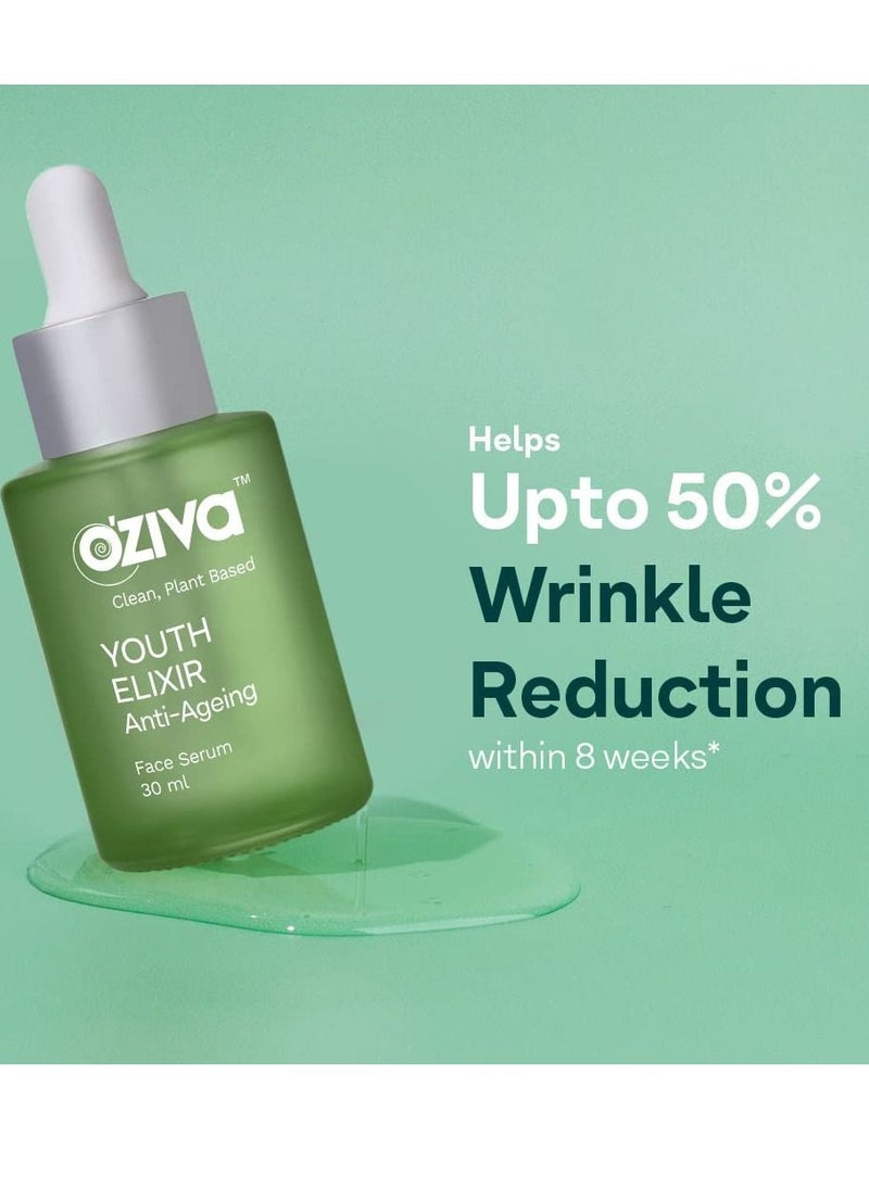 OZiva - Youth Elixir Phyto Retinol Anti Ageing Serum 30ml Anti Ageing Face Serum for Wrinkle Reduction 30ml - Image 1