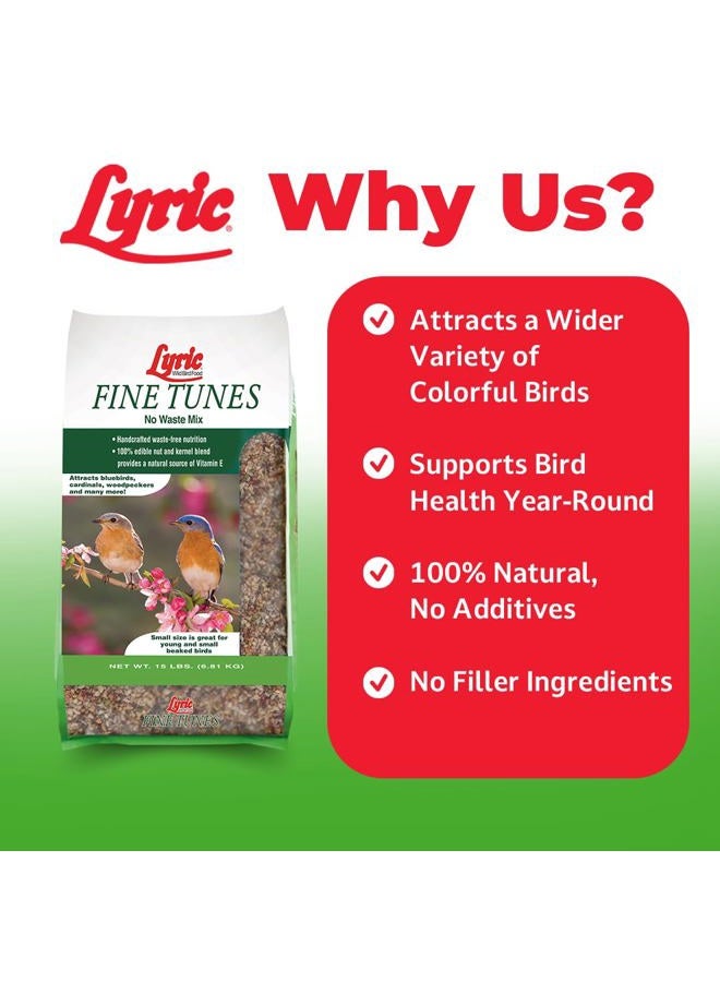 Lyric Fine Tunes Wild Bird Seed, No Waste Bird Food Mix, 15 lb. Bag - Image 2