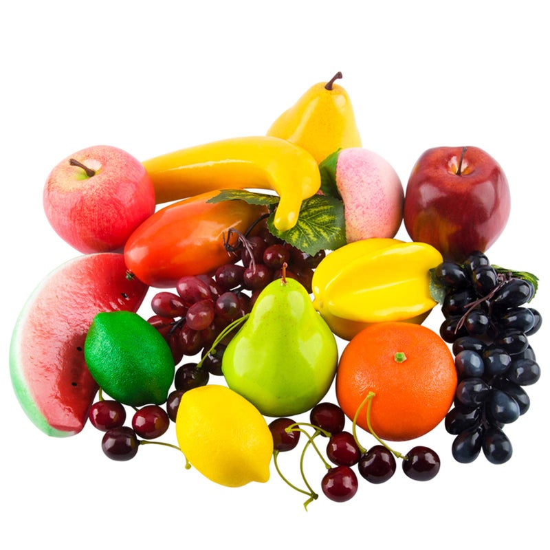 Toopify Toopify 20 Pcs Artificial Fruits Pack  Fake Fruits for Home Decor  Simulation Fruit Set  Party Chirstmas Decortion  - Image 1