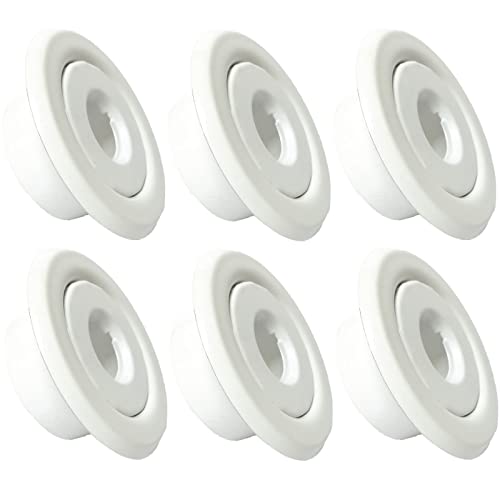 Happy Tree (6 Pack) 1/2" IPS Fire Sprinkler Head Escutcheon Plate 3/4" Adjustment Range Recessed Two Piece Rosette Cover Trim Ring White Fire Sprinkler Covers for Ceiling - Image 1