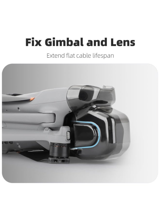 Air 3S Lens Cap Gimbal Guard Protector, Camera Lens Cap Protective Lens Cover For DJI Air 3S Drone Accessories, Gimbal Lens Hood Cover Props Fixator Holder Lens Cover Dustproof Cap Accessories - Image 4