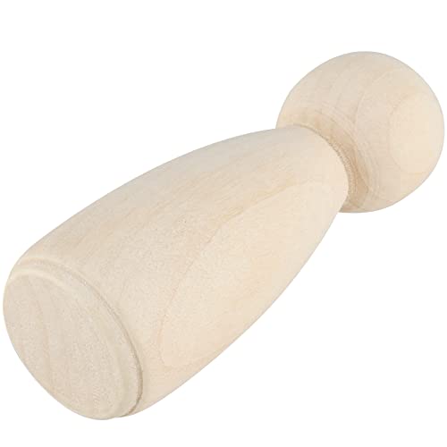 SINJEUN 40 PCS 3-1/2 Inch Wood Peg Dolls, Unfinished Large Wooden Peg Woman Angel Shape Wooden People Decorative Jumbo Peg Dolls Girl Unpainted Wood Figures for Art Crafts Painting - Image 4
