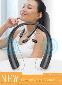 Neckband Bluetooth Headphones IPX5 Sweatproof HiFi Deep Bass Gym Headset with Microphone for Phone Call Music Sports Bluetooth V5.0 Headset