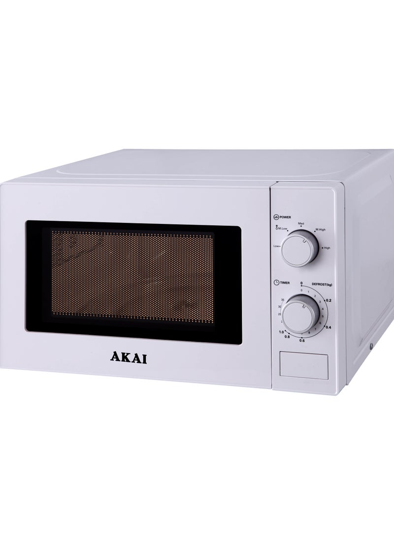 20 Liters Microwave Defrost 5 Power Levels Push Open Door Cook End Signal 20 L 700 W MWMA-M21MW White