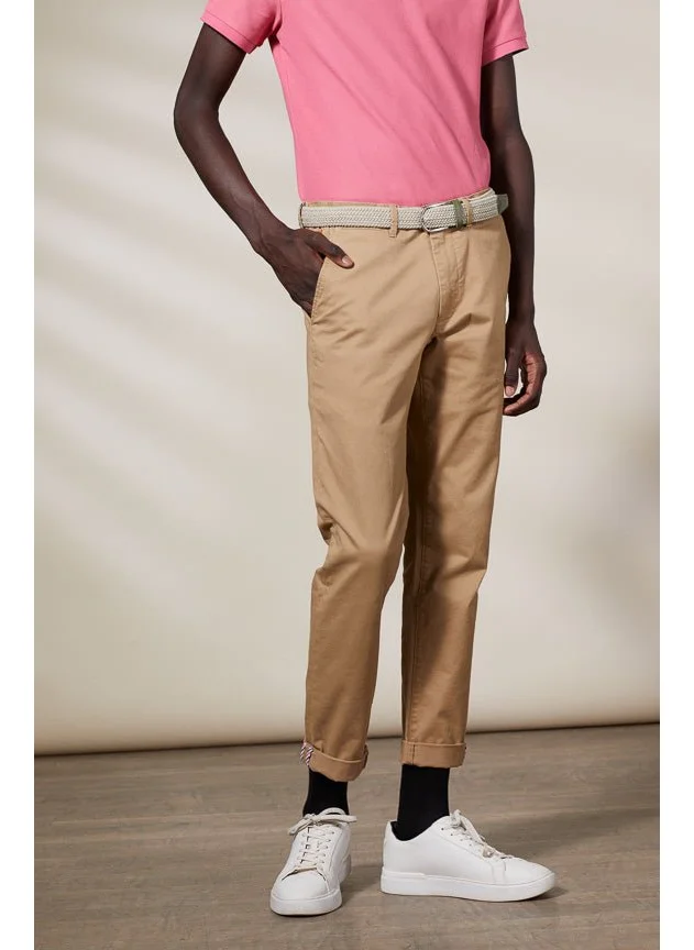 Vicomte A. Lorenzo Ecru Chino Trousers