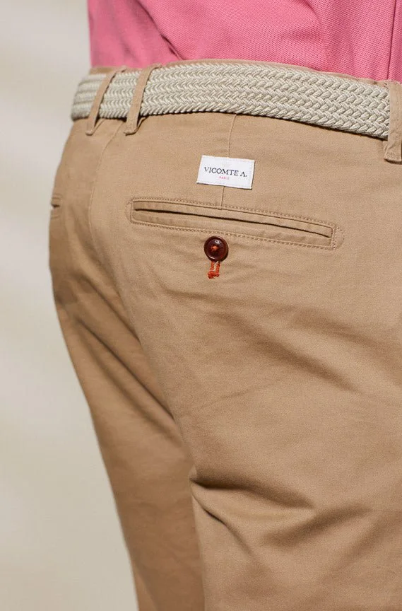 Vicomte A. Lorenzo Ecru Chino Trousers