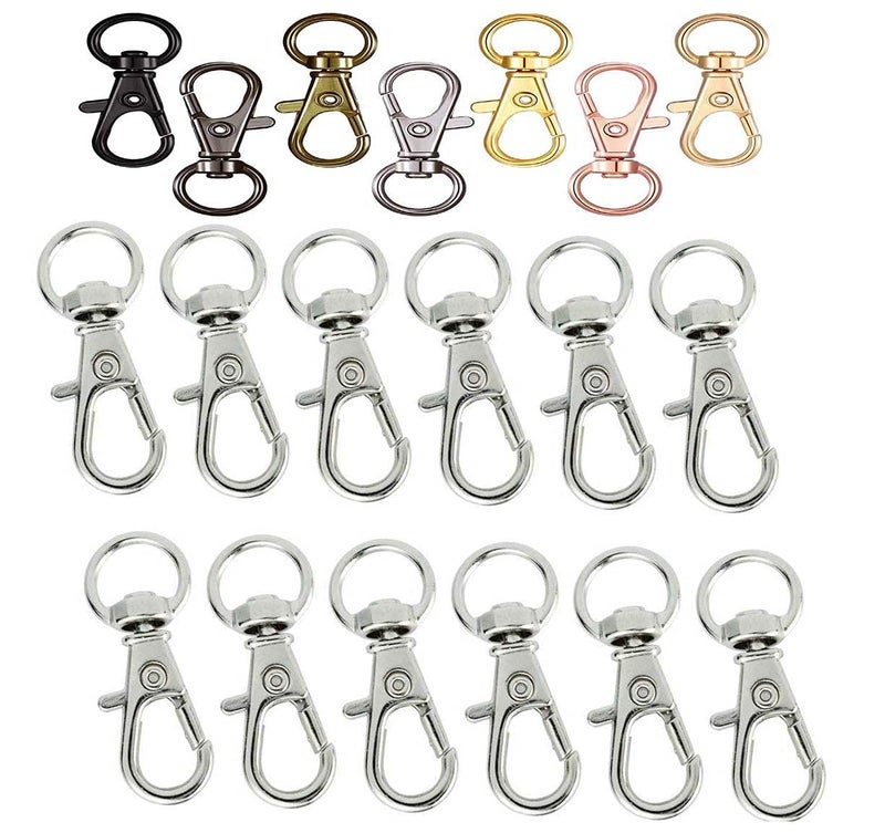 DIY Crafts 3 Pcs, KC Golden, Qty 3 Pcs, Swivel Lobster Claw Clasp Snap Hook Metal Lobster Claw Clasps Lanyards Trigger Snap Hooks Strap for Keychain Key Ring Bags (3 Pcs, KC Golden) - Image 4