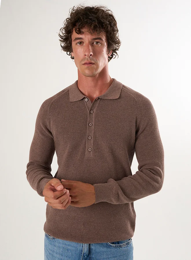 فيليكس هاردي Polo Neck Buttoned Pullover