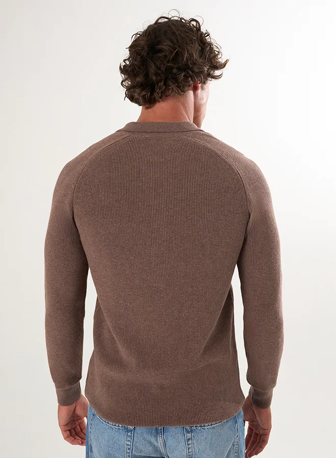فيليكس هاردي Polo Neck Buttoned Pullover