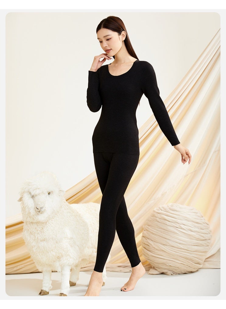 NIBEMINENT Women's Thermal Underwear Cashmere Suit Thermal Clothing Woman for Cold Seamless Thick  Winter Cloting - Image 2